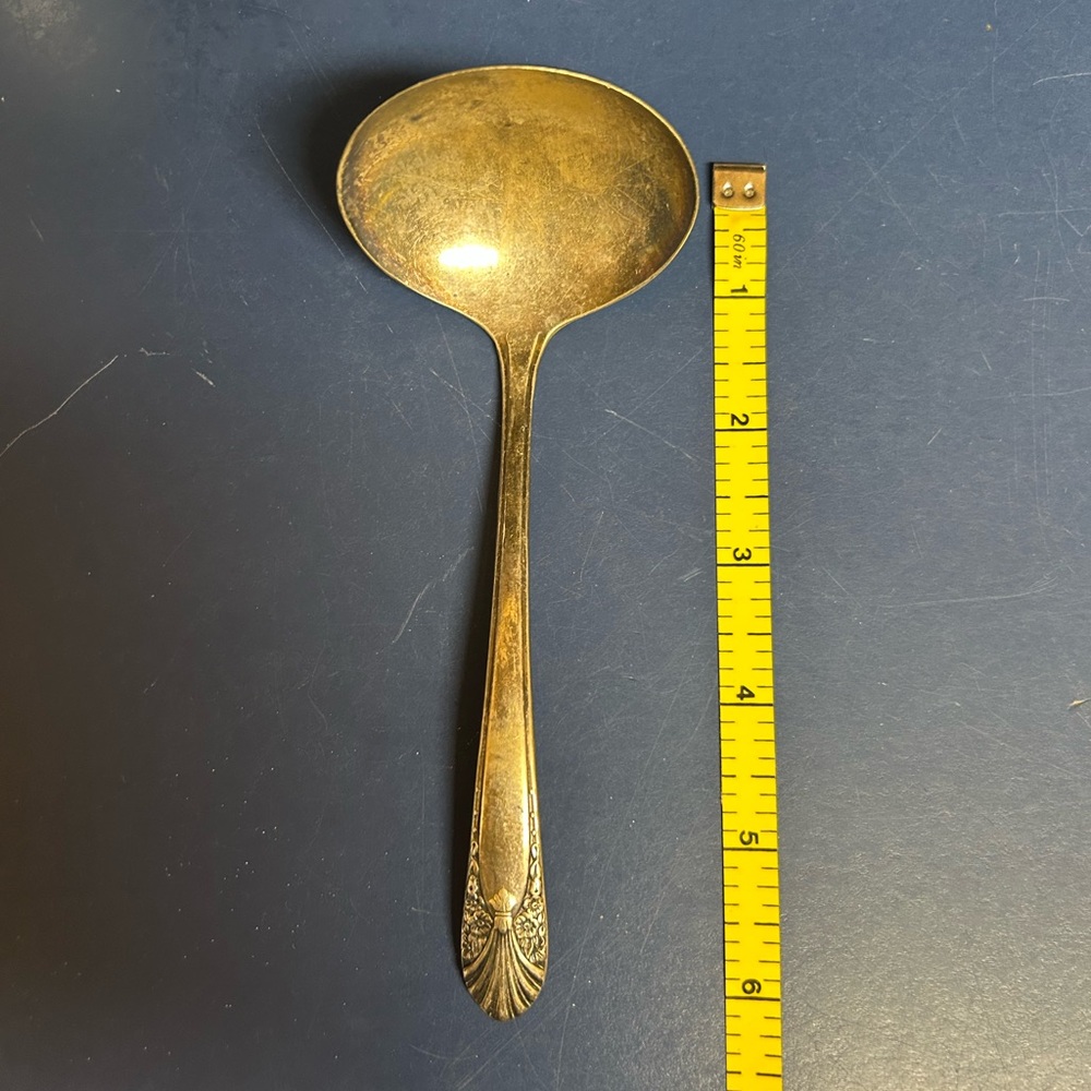 Elegant Vintage Silver Plated Gravy Serving Spoon